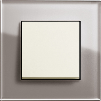 Touch switch, Gira Esprit, umber glass/cream white glossy 