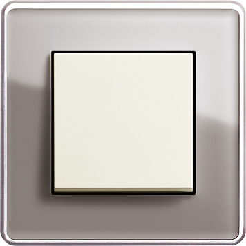 Touch switch, Gira Esprit, umber glass C/cream white glossy 