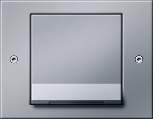 SCHUKO socket outlet with hinged cover, Gira TX_44, colour aluminium