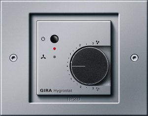 Hygrostat, Gira TX_44, colour aluminium