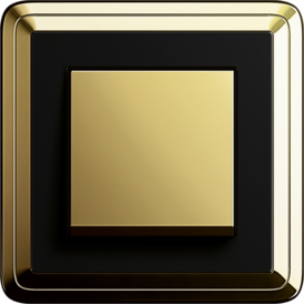 Gira ClassiX brass + black, touch switch brass 