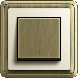 Gira ClassiX bronze + cream white, touch switch bronze 