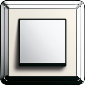 Gira ClassiX chrome + cream white, touch switch, chrome 